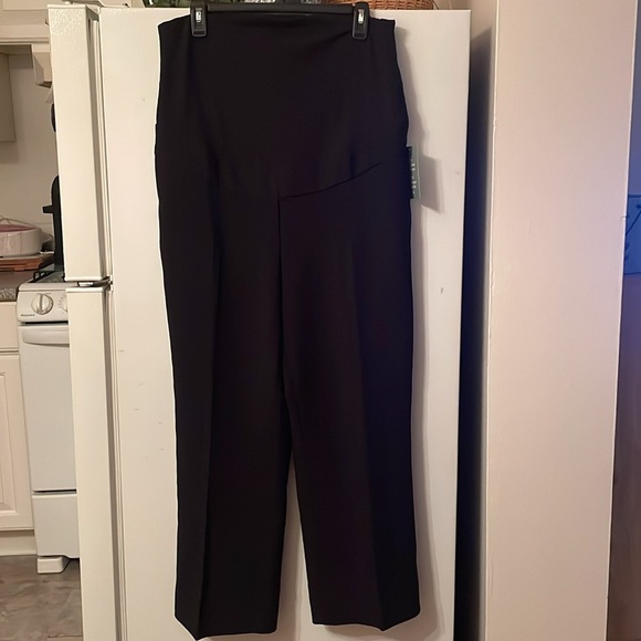 H&M Large NWT Mama Maternity Elegant Black Pants W/ Pockets - Picture 1 of 8